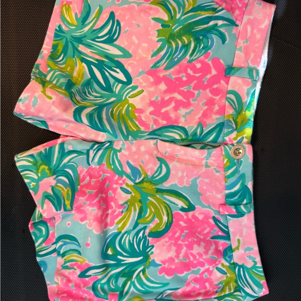 Lilly Pulitzer Pink and Green Women Shorts - Picture 3 of 4